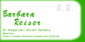 barbara reiser business card